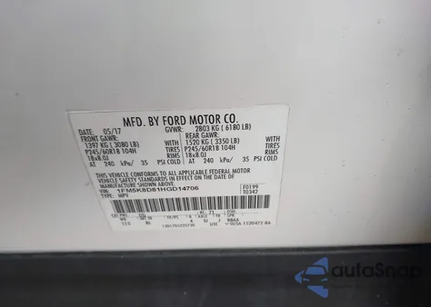 2017 Ford Explorer Xlt z USA, uszkodzony, nr VIN 1FM5K8D81HGD14706